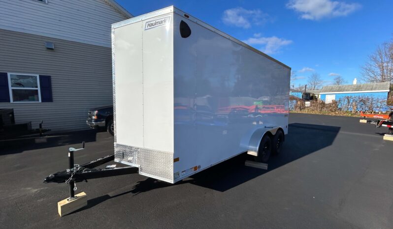 2026 HAULMARK PASSPORT DELUXE 7×16 ENCLOSED TRAILER-7k GVW-WHITE, 7′ INT, V-NOSE, ELECTRIC BRAKES AND RAMP DOOR (PP716T2-D) full
