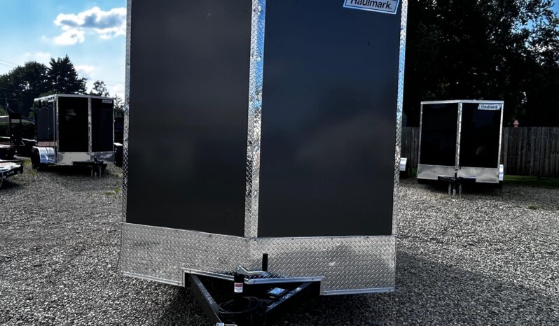 2026 Haulmark Passport Deluxe 7 x 12 Enclosed Cargo Trailer-7,000 GVW, 7′ Interior, V-Nose, Ramp Door (PP712T2-D)-Gray full