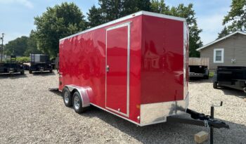 2024 HAULMARK PASSPORT DELUXE 7×16 ENCLOSED CARGO TRAILER-7,000 GVW, 7’0″ INTERIOR, V-NOSE, ELECTRIC BRAKES AND REAR RAMP DOOR(PP716T2-D) full