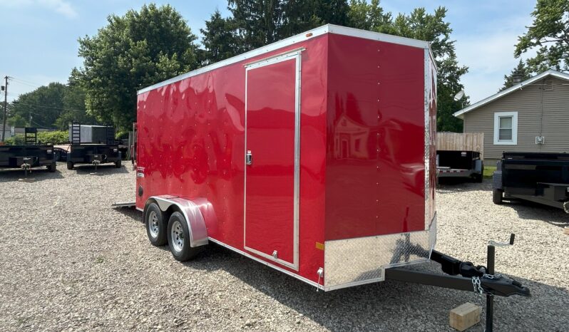 2024 HAULMARK PASSPORT DELUXE 7×16 ENCLOSED CARGO TRAILER-7,000 GVW, 7’0″ INTERIOR, V-NOSE, ELECTRIC BRAKES AND REAR RAMP DOOR(PP716T2-D) full