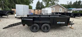 2026 BWISE / BRI-MAR 72″ x 12′ DUMP TRAILER-9,990 GVW COMBO GATE, RAMPS & D-RINGS (DT612LP-LE-10)