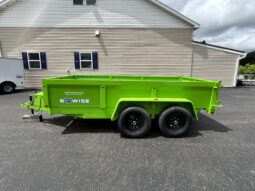 2026 BWISE/BRI-MAR 72″ x 10′ DUMP TRAILER-9,990 GVW COMBO GATE, RAMPS & D-RINGS (DT610LP-LE-10) LIME GREEN