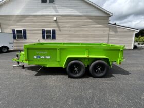 2026 BWISE/BRI-MAR 72″ x 10′ DUMP TRAILER-9,990 GVW COMBO GATE, RAMPS & D-RINGS (DT610LP-LE-10) LIME GREEN