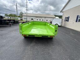 2026 BWISE/BRI-MAR 72″ x 10′ DUMP TRAILER-9,990 GVW COMBO GATE, RAMPS & D-RINGS (DT610LP-LE-10) LIME GREEN