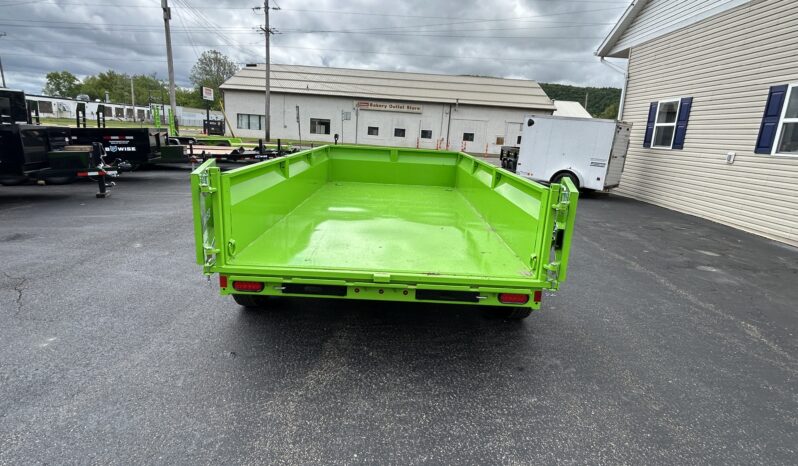 2027 BWISE / BRI-MAR 6×10 DUMP TRAILER-9,990 GVW COMBO GATE, RAMPS & D-RINGS (DT610LP-LE-10) LIME GREEN full