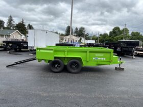 2026 BWISE/BRI-MAR 72″ x 10′ DUMP TRAILER-9,990 GVW COMBO GATE, RAMPS & D-RINGS (DT610LP-LE-10) LIME GREEN