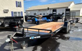 2026 BWISE / BRI-MAR 7 x18 EQUIPMENT TRAILER-9,990 GVW w/LOCKABLE CHAIN TRAY, ELECTRIC BRAKES AND ADJUSTABLE RAMPS (EH18-10)-BLACK