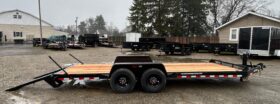 2026 BWISE / BRI-MAR 82″ x 20′ EQUIPMENT TRAILER-16,000 GVW ELECTRIC BRAKES AND ADJUSTABLE RAMPS (EH20-16)