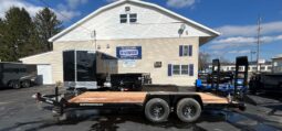 2026 BWISE / BRI-MAR 7 x18 EQUIPMENT TRAILER-9,990 GVW w/LOCKABLE CHAIN TRAY, ELECTRIC BRAKES AND ADJUSTABLE RAMPS (EH18-10)-BLACK