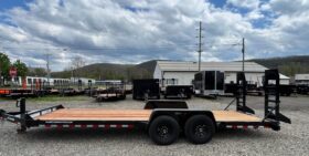 2027 BWISE / BRI-MAR 7×22 EQUIPMENT TRAILER-14,000 GVW ELECTRIC BRAKES AND ADJUSTABLE RAMPS (EH22-14)