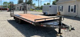 2026 BWISE / BRI-MAR 102″× 20′ DECKOVER EQUIPMENT TRAILER-14,000 GVW ELECTRIC BRAKES & ADJUSTABLE RAMPS(EH820-14)