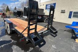 2026 BWISE / BRI-MAR 7 x18 EQUIPMENT TRAILER-9,990 GVW w/LOCKABLE CHAIN TRAY, ELECTRIC BRAKES AND ADJUSTABLE RAMPS (EH18-10)-BLACK full