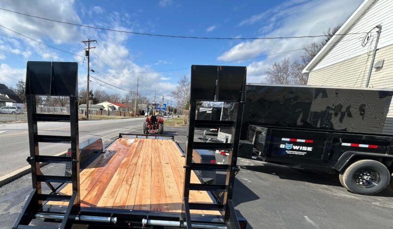 2026 BWISE / BRI-MAR 7 x18 EQUIPMENT TRAILER-9,990 GVW w/LOCKABLE CHAIN TRAY, ELECTRIC BRAKES AND ADJUSTABLE RAMPS (EH18-10)-BLACK full