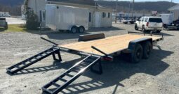 2024 BWISE/BRI-MAR 84″ x 18′ EQUIPMENT TRAILER-9,990 GVW ELECTRIC BRAKES AND ADJUSTABLE RAMPS (EH18-10ELE)