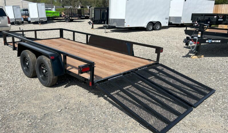 2025 BWISE/BRI-MAR 7’×14′ UTILITY LANDSCAPING TRAILER-7,000 GVW ELECTRIC BRAKES AND SPLIT REAR GATE (UT-714) full