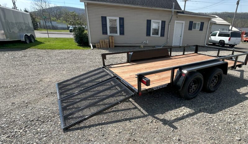 2025 BWISE/BRI-MAR 7’×14′ UTILITY LANDSCAPING TRAILER-7,000 GVW ELECTRIC BRAKES AND SPLIT REAR GATE (UT-714) full