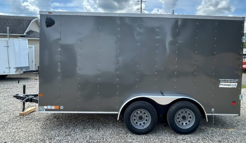 2025 HAULMARK PASSPORT DELUXE 7×14 ENCLOSED CARGO TRAILER-7,000 GVW 6’6″ INTERIOR, V-NOSE, ELECTRIC BRAKES AND BARN DOORS(PP714T2-D) full