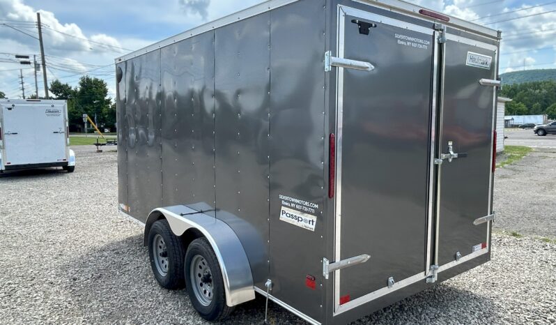 2024 HAULMARK PASSPORT DELUXE 7×14 ENCLOSED CARGO TRAILER-7,000 GVW 6’6″ INTERIOR, V-NOSE, ELECTRIC BRAKES AND REAR BARN DOORS(PP714T2-D) full