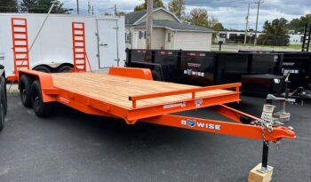 2025 BWISE/BRI-MAR 84″ x 18′ EQUIPMENT TRAILER-9,990 GVW ELECTRIC BRAKES AND ADJUSTABLE RAMPS (EH18-10ELE)-ORANGE full