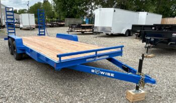 2025 BWISE/BRI-MAR 84″ x 20′ EQUIPMENT TRAILER-9,990 GVW ELECTRIC BRAKES AND ADJUSTABLE RAMPS (EH20-10ELE)-BLUE full