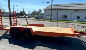 2025 BWISE/BRI-MAR 84″ x 18′ EQUIPMENT TRAILER-9,990 GVW ELECTRIC BRAKES AND ADJUSTABLE RAMPS (EH18-10ELE)-ORANGE full