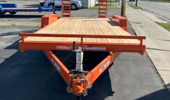 2025 BWISE/BRI-MAR 84″ x 18′ EQUIPMENT TRAILER-9,990 GVW ELECTRIC BRAKES AND ADJUSTABLE RAMPS (EH18-10ELE)-ORANGE full