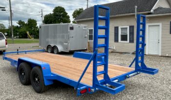 2025 BWISE/BRI-MAR 84″ x 20′ EQUIPMENT TRAILER-9,990 GVW ELECTRIC BRAKES AND ADJUSTABLE RAMPS (EH20-10ELE)-BLUE full