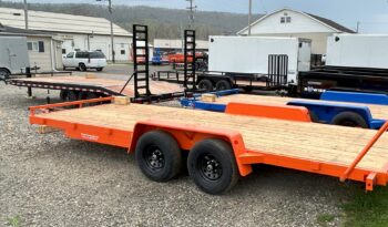 2025 BWISE/BRI-MAR 84″ x 20′ EQUIPMENT TRAILER-9,990 GVW ELECTRIC BRAKES AND ADJUSTABLE RAMPS (EH20-10ELE)-ORANGE full