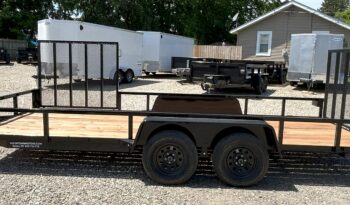 2024 BWISE/BRI-MAR 7′ x 18′ UTILITY LANDSCAPING TRAILER-7,000 GVW, SIDE RAMP, SPLIT REAR GATE & ELECTRIC BRAKES (UT-718) full