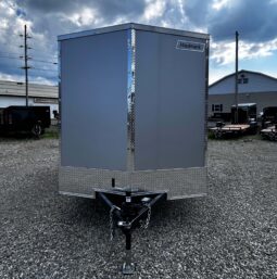 2026 HAULMARK PASSPORT DELUXE 7′ x 12′ ENCLOSED CARGO TRAILER-7,000 GVW, 7’0″ INTERIOR, V-NOSE, ELECTRIC BRAKES AND RAMP DOOR (PP712T2-D)-SILVER