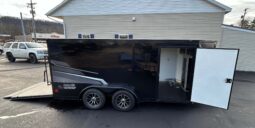 2026 HAULMARK MOTORCYCLE TRAILER HAULER 7×14-BLACKOUT PACKAGE-7,000 GVW V-NOSE FRONT, ELECTRIC BRAKES AND REAR RAMP DOOR(LH714T2)