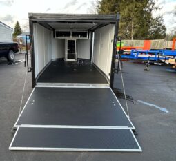 2026 HAULMARK MOTORCYCLE TRAILER HAULER 7×14-BLACKOUT PACKAGE-7,000 GVW V-NOSE FRONT, ELECTRIC BRAKES AND REAR RAMP DOOR(LH714T2)