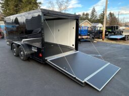 2026 HAULMARK MOTORCYCLE TRAILER HAULER 7×14-BLACKOUT PACKAGE-7,000 GVW V-NOSE FRONT, ELECTRIC BRAKES AND REAR RAMP DOOR(LH714T2)