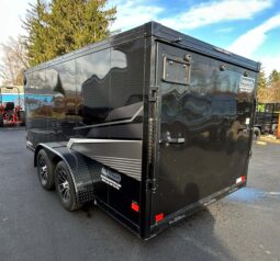 2026 HAULMARK MOTORCYCLE TRAILER HAULER 7×14-BLACKOUT PACKAGE-7,000 GVW V-NOSE FRONT, ELECTRIC BRAKES AND REAR RAMP DOOR(LH714T2)