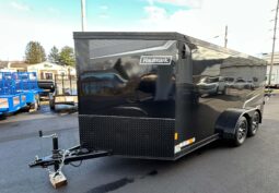 2026 HAULMARK MOTORCYCLE TRAILER HAULER 7×14-BLACKOUT PACKAGE-7,000 GVW V-NOSE FRONT, ELECTRIC BRAKES AND REAR RAMP DOOR(LH714T2)