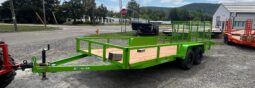2026 BWISE 7×18 UTILITY TRAILER – 7,000 lb GVW | SPLIT RAMP GATE | ELECTRIC BRAKES | SALE $4,495 (UT-718)-LIME GREEN