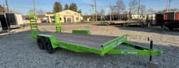 2026 BWISE / BRI-MAR 7′ x 18′ EQUIPMENT TRAILER-9,990 GVW ELECTRIC BRAKES AND ADJUSTABLE RAMPS (EH18-10ELE)-LIME GREEN full