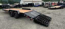 2026 BWISE 7×20-17.6k GVW EQUIPMENT TRAILER-ELECTRIC BRAKES AND FULL WIDTH RAMPS w/SPRING ASSIST (EF20-16HD) full