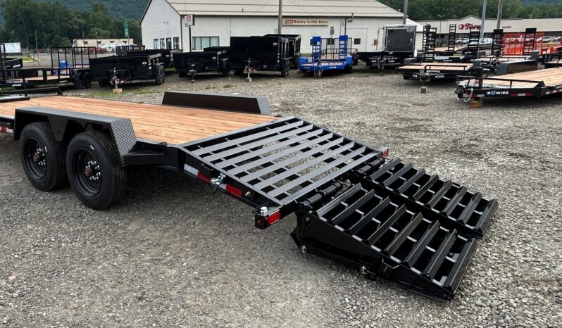 2026 BWISE 7×20-17.6k GVW EQUIPMENT TRAILER-ELECTRIC BRAKES AND FULL WIDTH RAMPS w/SPRING ASSIST (EF20-16HD) full