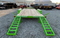 2026 BWISE / BRI-MAR 7′ x 18′ EQUIPMENT TRAILER-9,990 GVW ELECTRIC BRAKES AND ADJUSTABLE RAMPS (EH18-10ELE)-LIME GREEN full