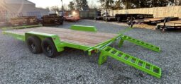 2026 BWISE / BRI-MAR 7′ x 18′ EQUIPMENT TRAILER-9,990 GVW ELECTRIC BRAKES AND ADJUSTABLE RAMPS (EH18-10ELE)-LIME GREEN full