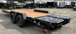 2026 BWISE 7×20-17.6k GVW EQUIPMENT TRAILER-ELECTRIC BRAKES AND FULL WIDTH RAMPS w/SPRING ASSIST (EF20-16HD) full