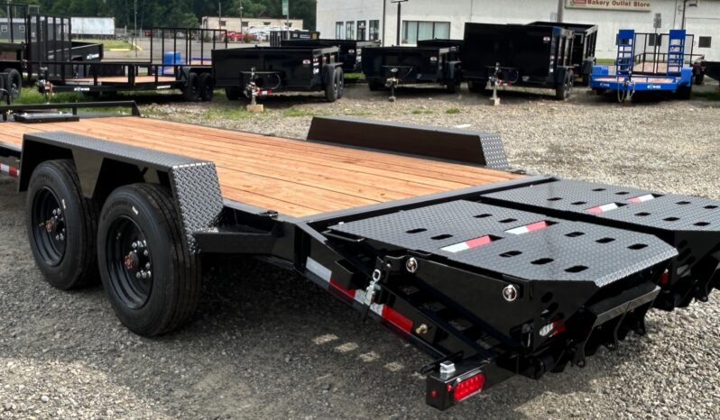2026 BWISE 7×20-17.6k GVW EQUIPMENT TRAILER-ELECTRIC BRAKES AND FULL WIDTH RAMPS w/SPRING ASSIST (EF20-16HD) full