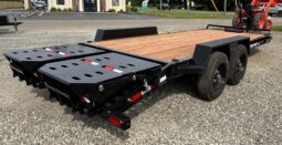 2026 BWISE 7×20-17.6k GVW EQUIPMENT TRAILER-ELECTRIC BRAKES AND FULL WIDTH RAMPS w/SPRING ASSIST (EF20-16HD) full