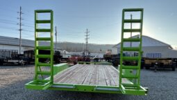 2026 BWISE / BRI-MAR 7′ x 18′ EQUIPMENT TRAILER-9,990 GVW ELECTRIC BRAKES AND ADJUSTABLE RAMPS (EH18-10ELE)-LIME GREEN full