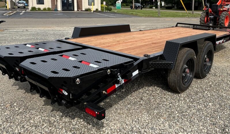 2026 BWISE 7×20-17.6k GVW EQUIPMENT TRAILER-ELECTRIC BRAKES AND FULL WIDTH RAMPS w/SPRING ASSIST (EF20-16HD) full