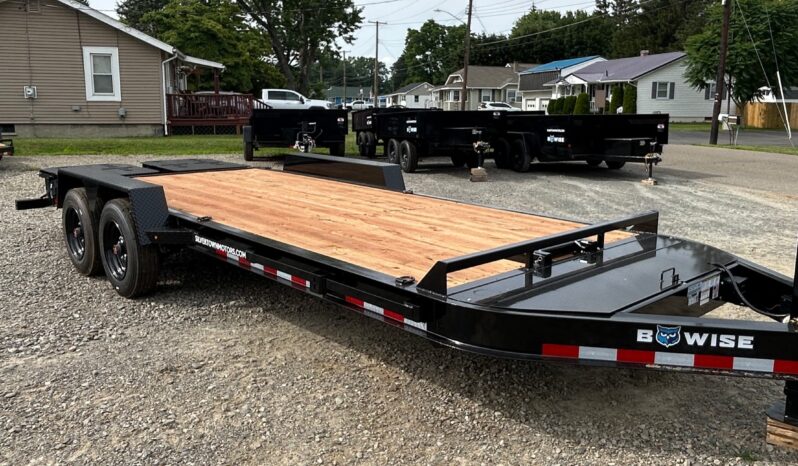 2026 BWISE 7×20-17.6k GVW EQUIPMENT TRAILER-ELECTRIC BRAKES AND FULL WIDTH RAMPS w/SPRING ASSIST (EF20-16HD) full