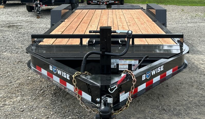2026 BWISE 7×20-17.6k GVW EQUIPMENT TRAILER-ELECTRIC BRAKES AND FULL WIDTH RAMPS w/SPRING ASSIST (EF20-16HD) full