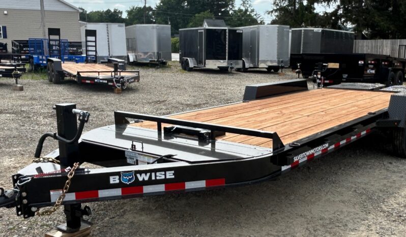 2026 BWISE 7×20-17.6k GVW EQUIPMENT TRAILER-ELECTRIC BRAKES AND FULL WIDTH RAMPS w/SPRING ASSIST (EF20-16HD) full