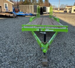 2026 BWISE / BRI-MAR 7′ x 18′ EQUIPMENT TRAILER-9,990 GVW ELECTRIC BRAKES AND ADJUSTABLE RAMPS (EH18-10ELE)-LIME GREEN full